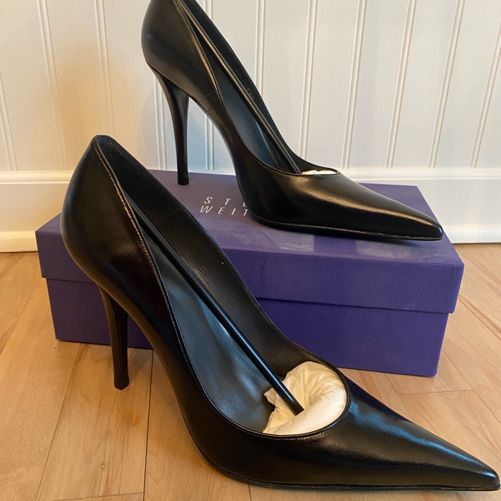 Stuart Weitzman Black Patent Leather Heels